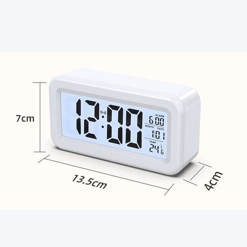 Alarm clock simple clock digital display LCD lazy snooze mute backlight electronic clock