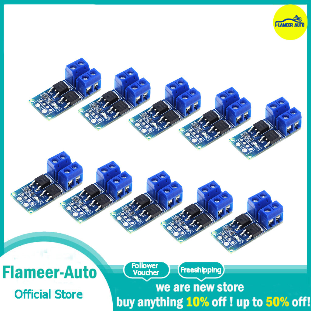 Flameer 10x15A 400W DC 5-36V ขนาดใหญ่ Mosfet MOS FET สวิตช์ทริกเกอร์โมดูลไดร์เวอร์