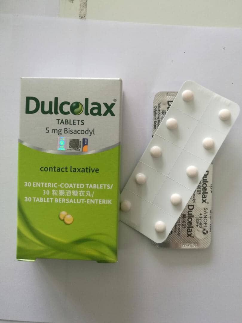 DULCOLAX TABLETS 5MG BISACODYL CONTACT LAXATIVE 30 ENTERIC COATED TABS ...