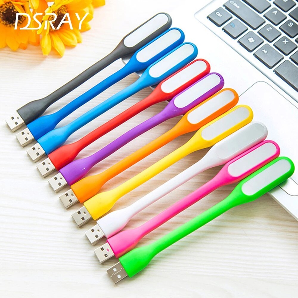 Mini 5V 1.2W Bendable USB LED Lamp Book Light for Power Bank & Notebook & Computer & Laptop Night Lights