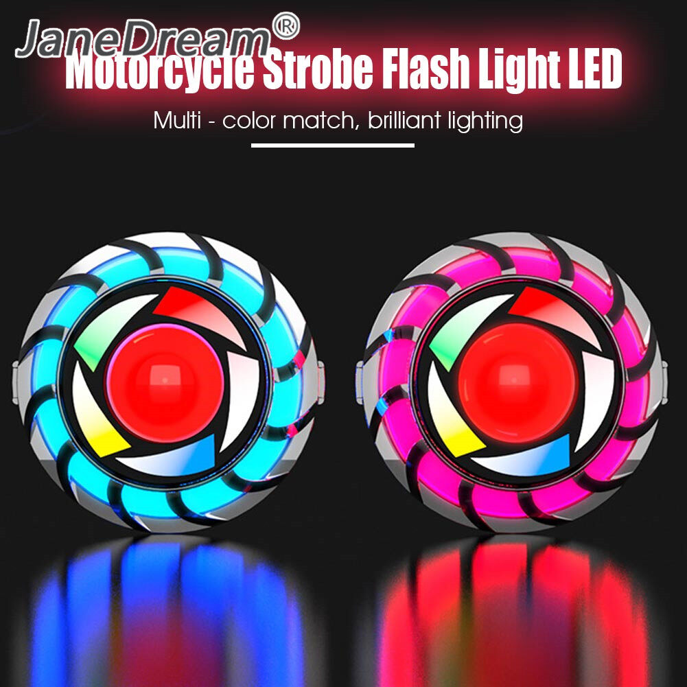 JaneDream Universal Motorcycle Lights Strobe Flash Light LED Motorbike Brake Rear Lamp Tail Light - Red
