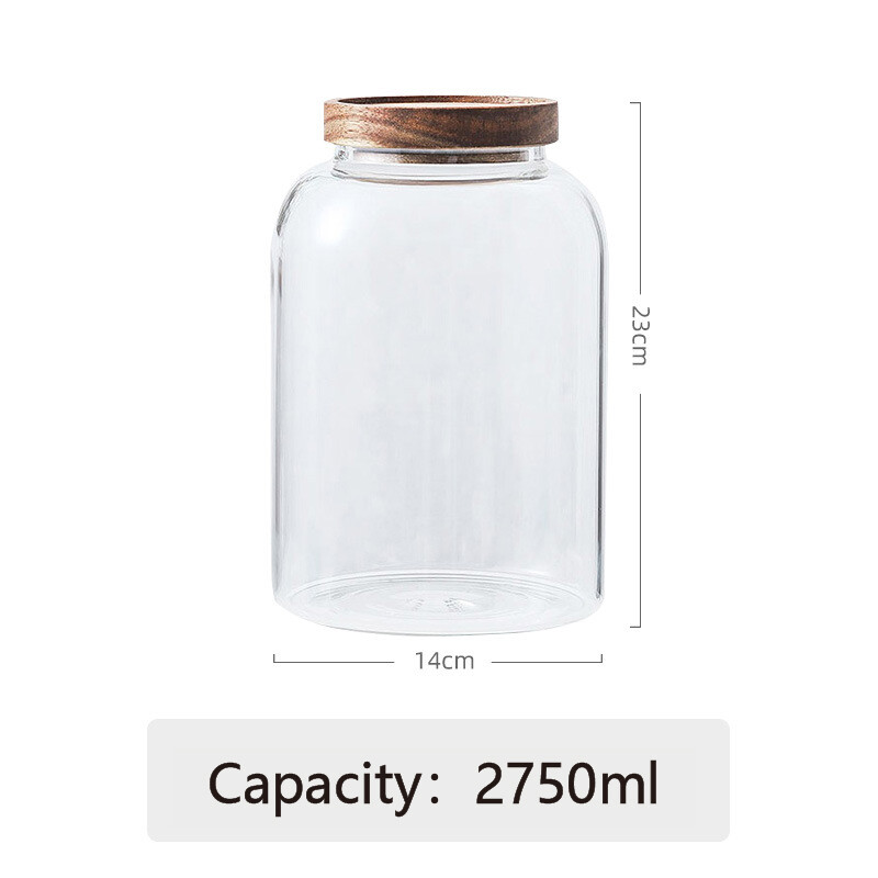 OMK Japanese style food storage container sealed tanks airtight coffee bean storage containers tea storage tanks food storage container set glass jar air tight glass jar container glass jar with bamboo lid