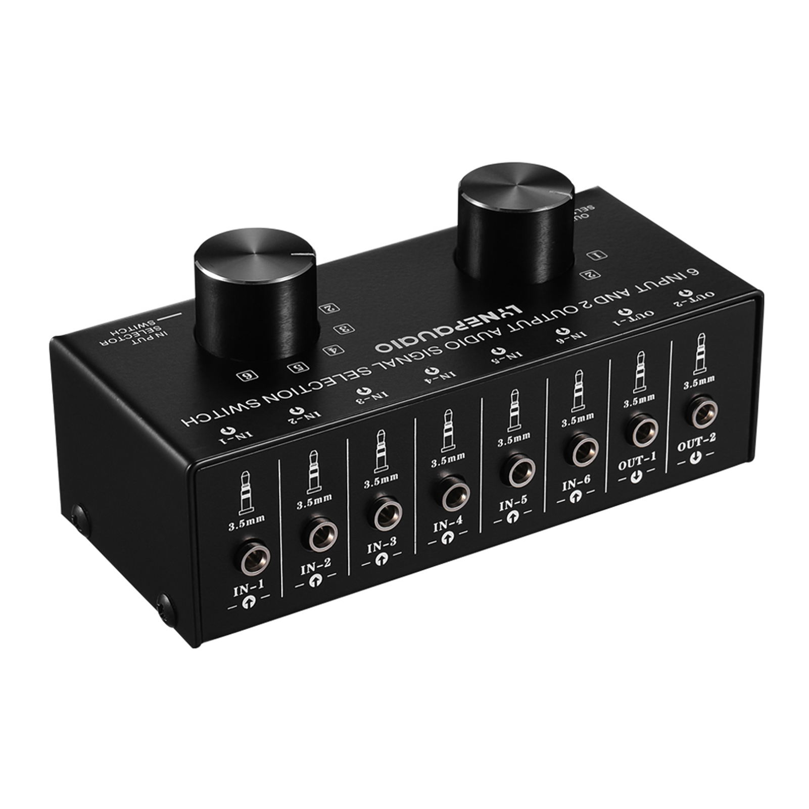 Bộ Chuyển Đổi Âm Thanh 6 Trong 2 Đầu Ra Bộ Phân Phối Hộp Chọn Tín Hiệu Âm Thanh Hai Chiều Với Đầu Vào Và Đầu Ra RCA