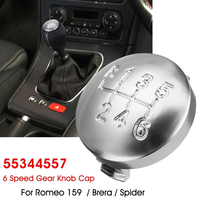 6ความเร็ว Matte เกียร์ Shift Knob ฝาครอบ Shifter Lever สำหรับ Alfa Romeo 159เเมงมุม Brera 2005-2011 55344557