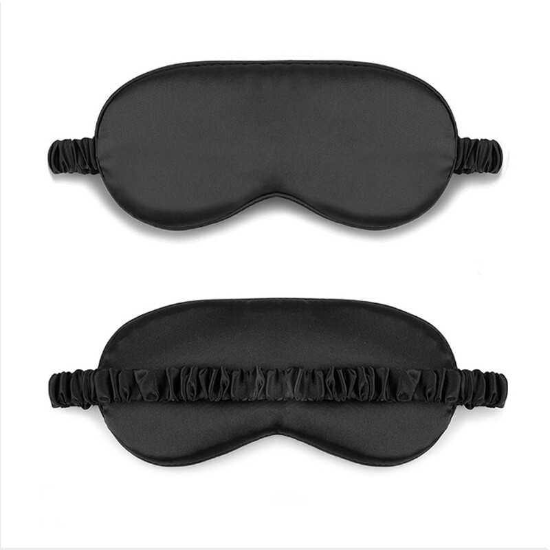 【small chrysanthemum】Summer Refreshing Silk Sleep Mask Eye Patch Blindfold High Quality solid color Sleep Mask Improve sleep