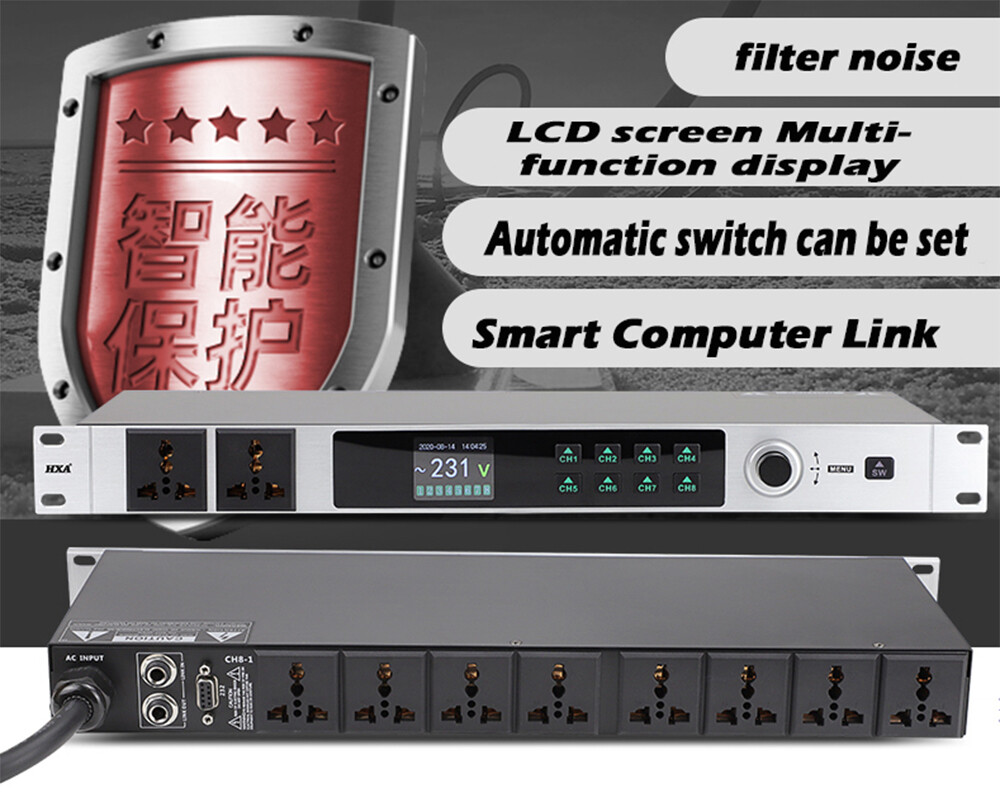 Rack Mount AC Power Regulator/sequencer พร้อมระบบป้องกันไฟกระชาก,จอแสดง ...