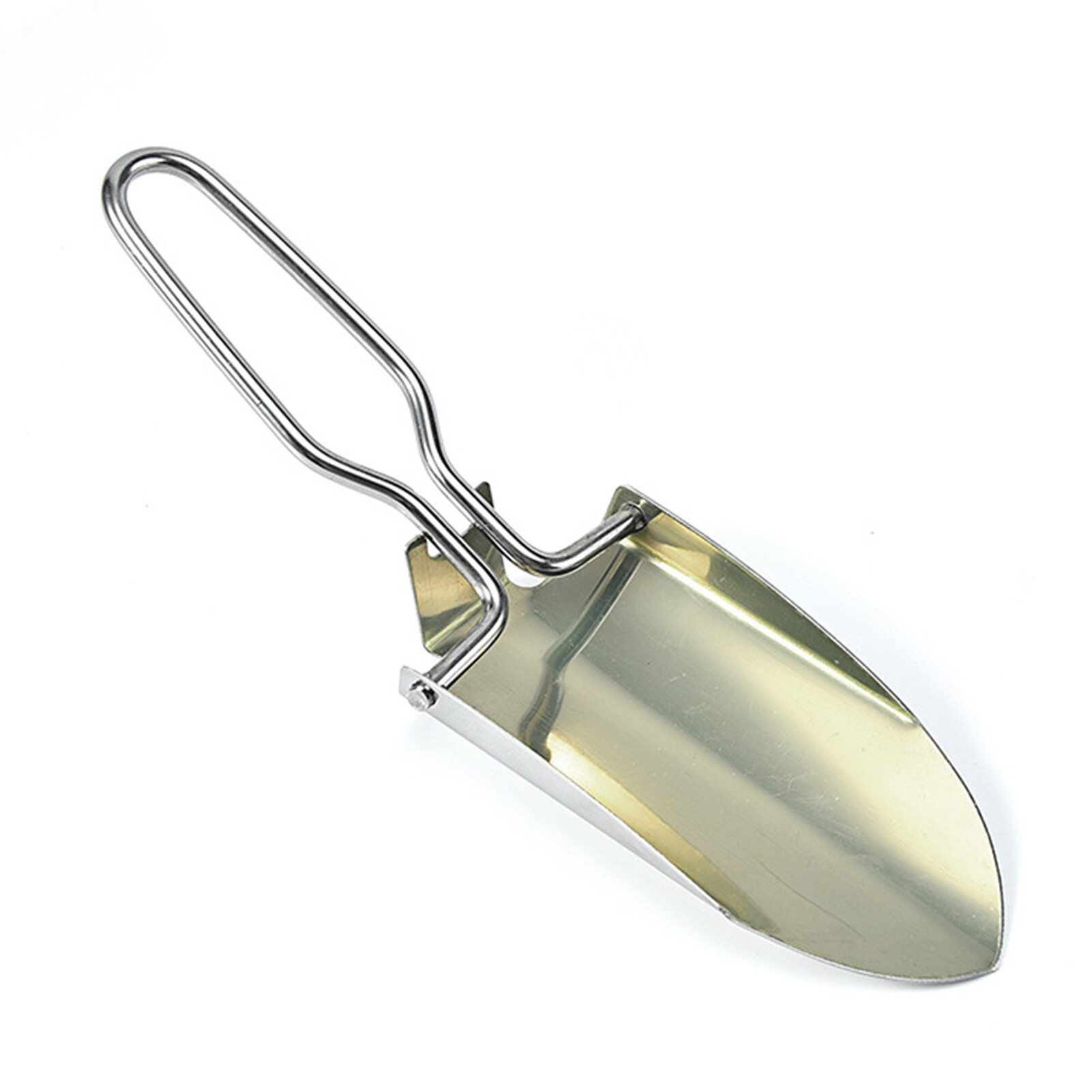 Terylin Household Mini Folding Shovel Pointed Design Save Space Lightweight Practical Ice Shovel for Beans Ice Shovel Mirror