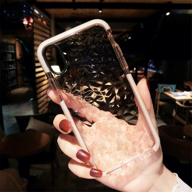 Simple White Pink Black Diamond Pattern Soft Case iPhone 14 14Pro 14Plus 14Promax 13 13pro 13promax 12 12pro 12promax 11 11pro 11promax 6 6S 6Plus 6SPlus 7 7Plus 8 8Plus X XS XR XSmax SE 2020 Phone Cover Casing