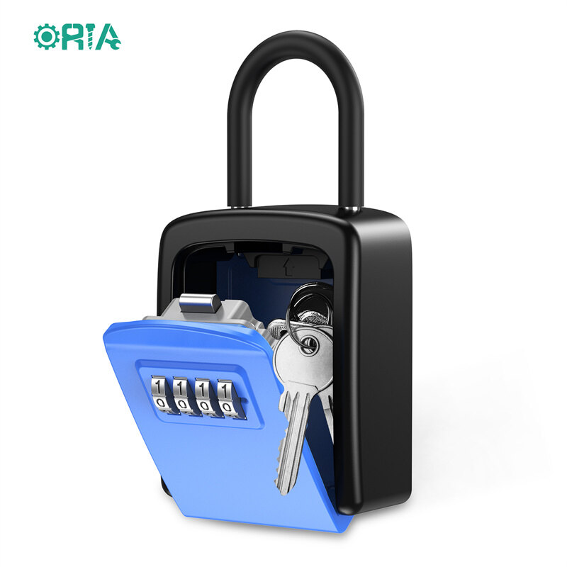 Bộ Lưu Trữ Khóa Oria Hộp Có Khóa, 4 Tổ Hợp Số Hộp Có Khóa Treo Tường, Khóa An Toàn Lưu Trữ An Ninh, Dung Lượng 5 Phím Cho Lưu Trữ Chìa Khóa Nhà Combo Tủ Khóa Cửa 3.66 Inch