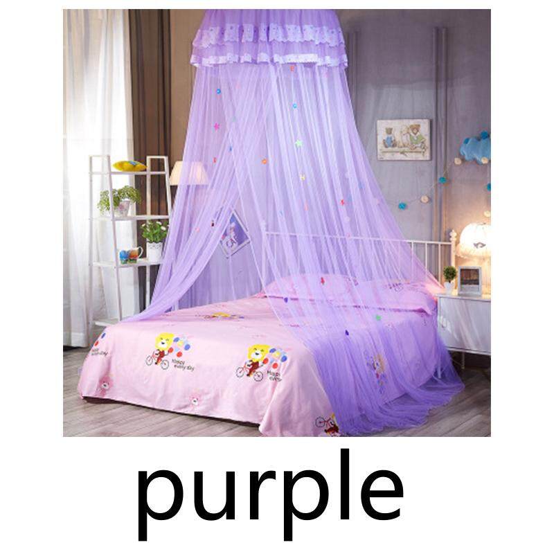 Elegant Lace Bed Mosquito Netting Mesh Canopy Princess Round Dome Bedding Net