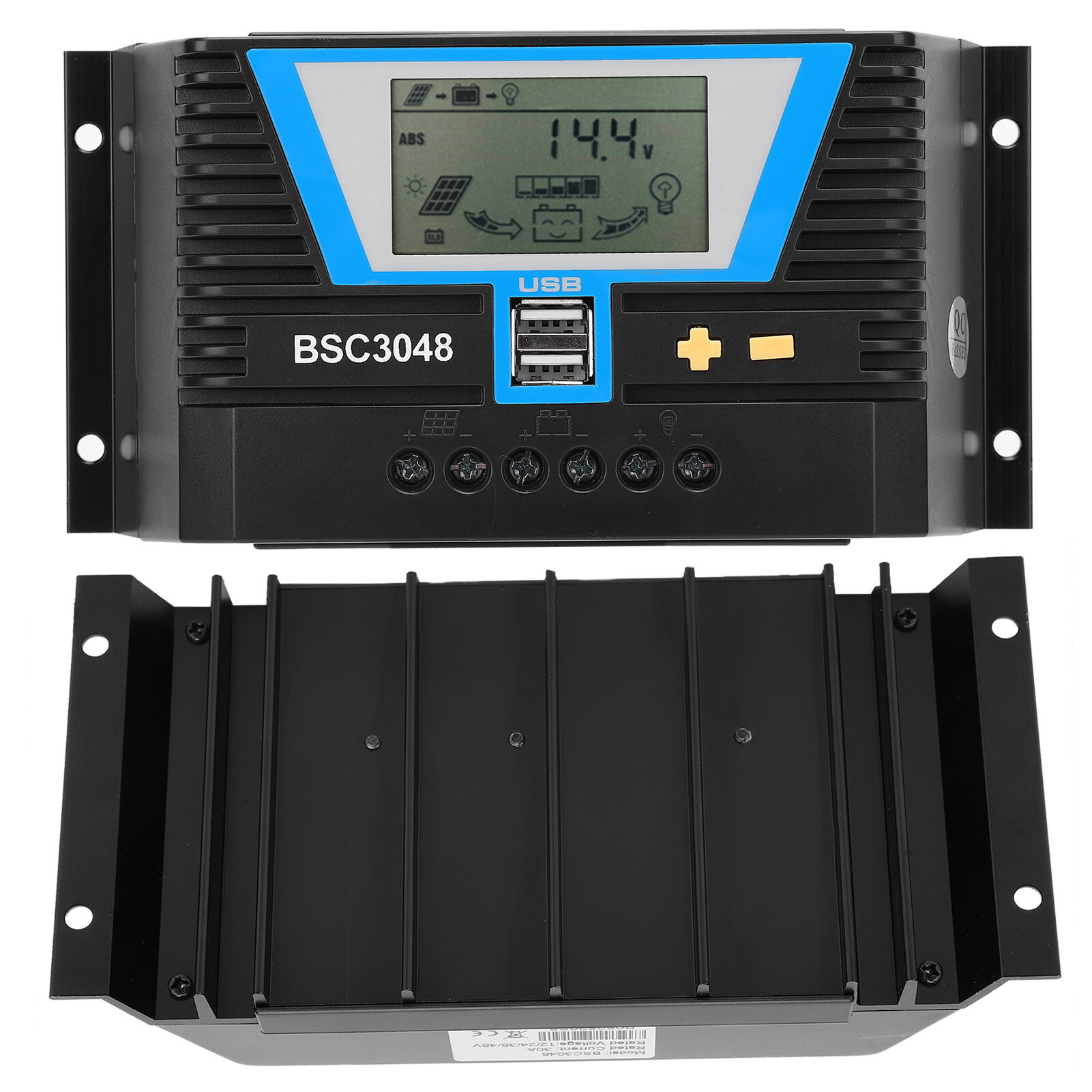 Solar Charge Controller 40A Adjustable Solar Panel Charge Controller