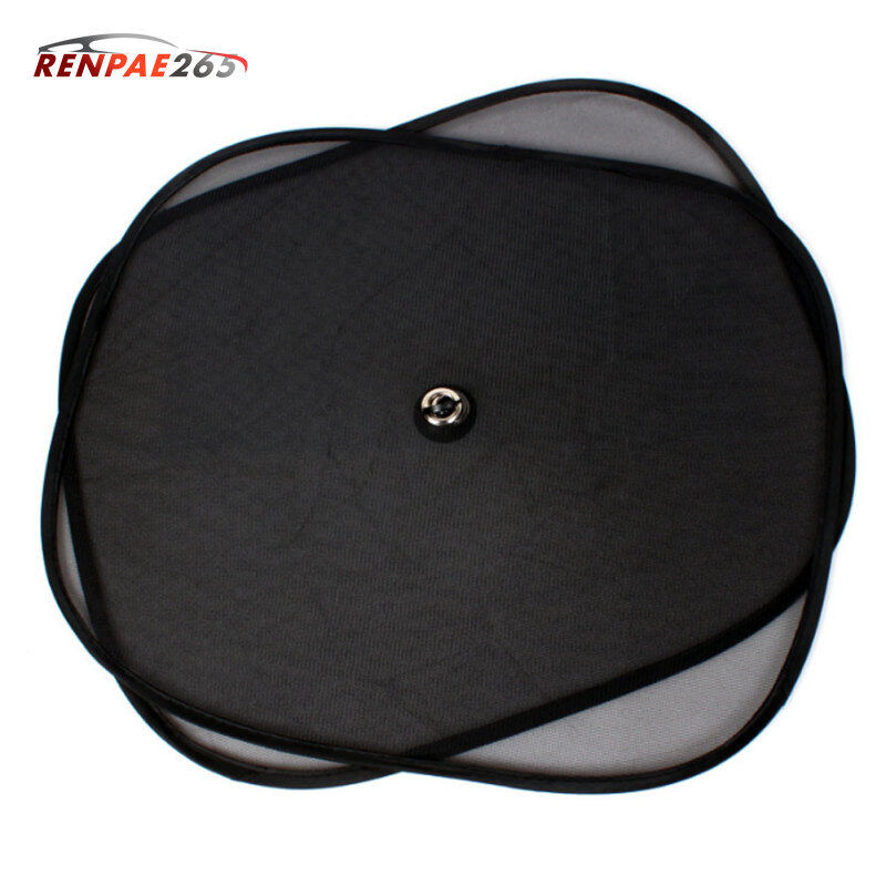 2 Pcs Car Sunshade Visor Window Shading Sunscreen Heat Insulation Pad Interior Curtain Suction Cup Type Mesh Cover