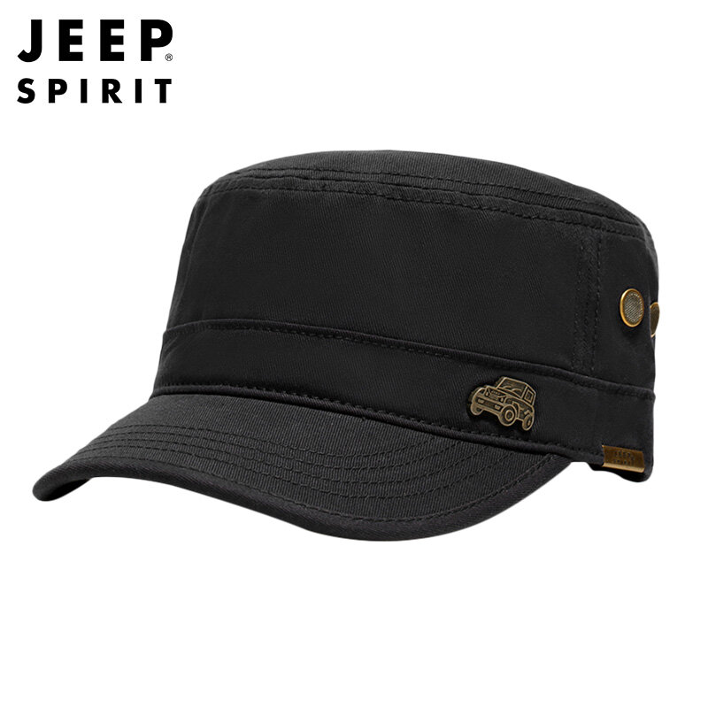 JEEP SPIRIT Hat Men's Hat Authentic High-end Men's Casual High-end Brand Counter Summer Flat Top Hat