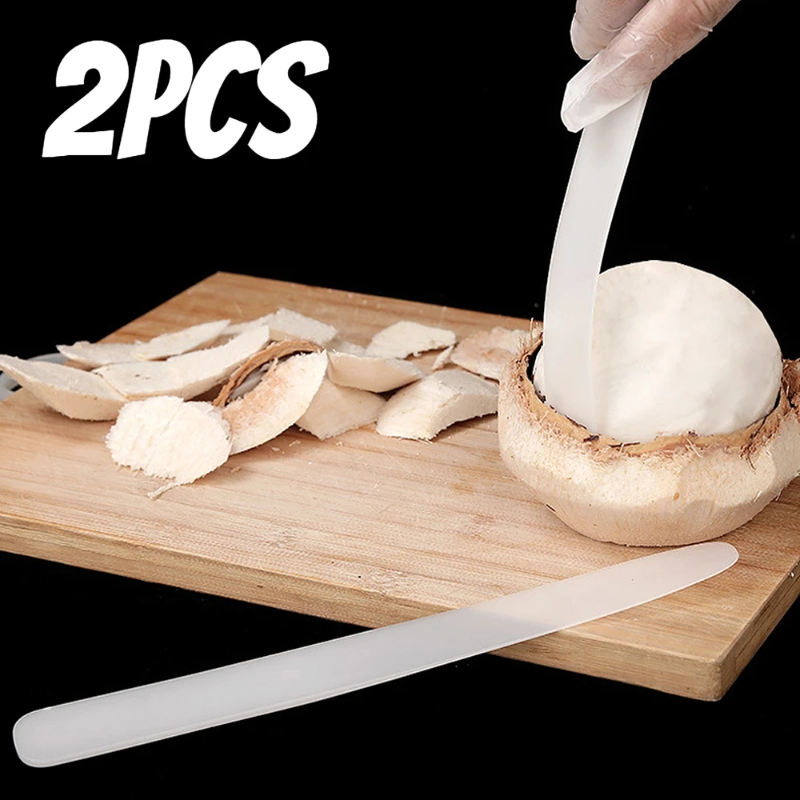 2pcs dừa thịt Remover dụng cụ nhà bếp trứng mềm dao cạo dừa công cụ dễ dàng để hoạt động dụng cụ trái cây