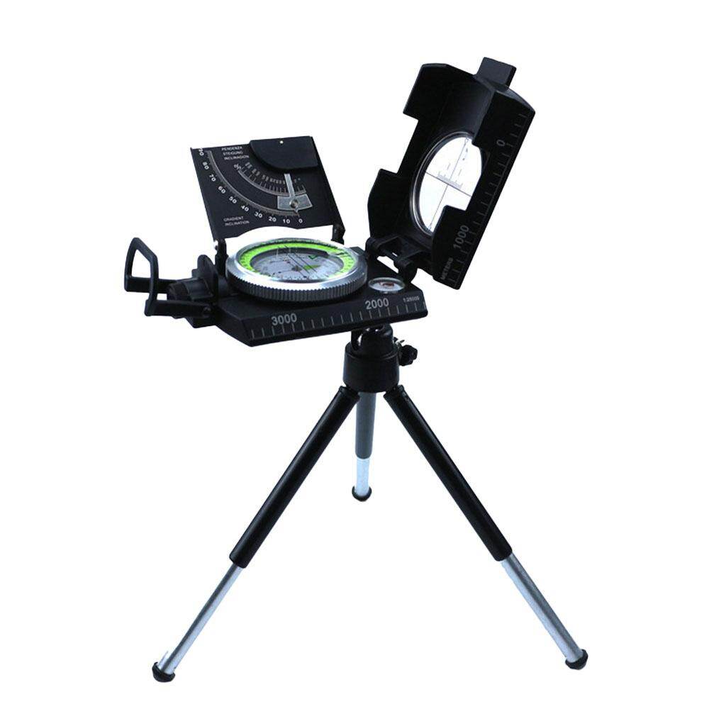 Oceanside Sighting Compass for Hiking,Metal Army Waterproof High Accuracy Lensatic Compass with Clinometer and Bubble Level for Climbing,Exploring