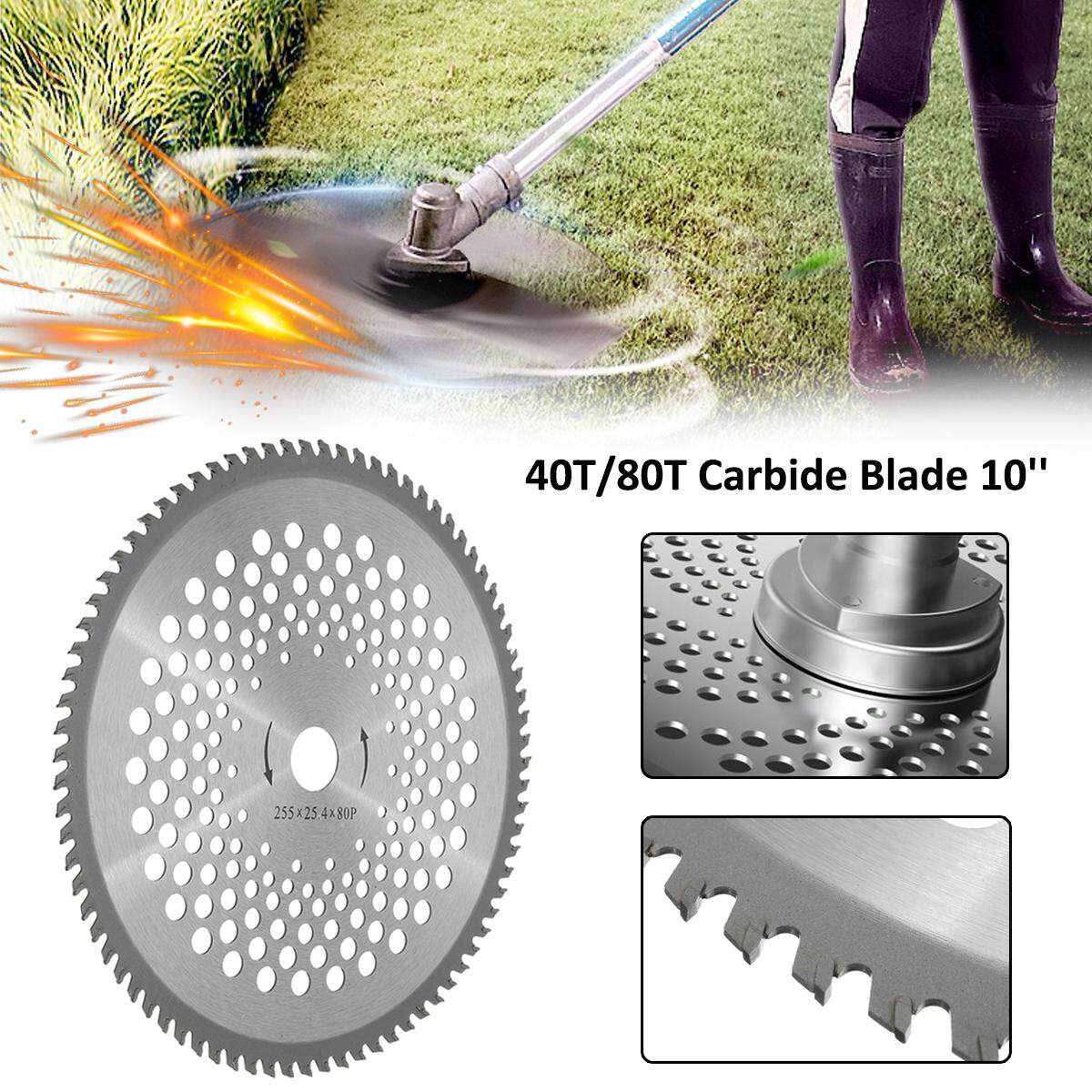 10 inch 80 T Răng Carbide Đầu Lưỡi Dao Cho Bàn Chải Cắt Tông Đơ Cắt 25.4mm Đường Kính Lỗ