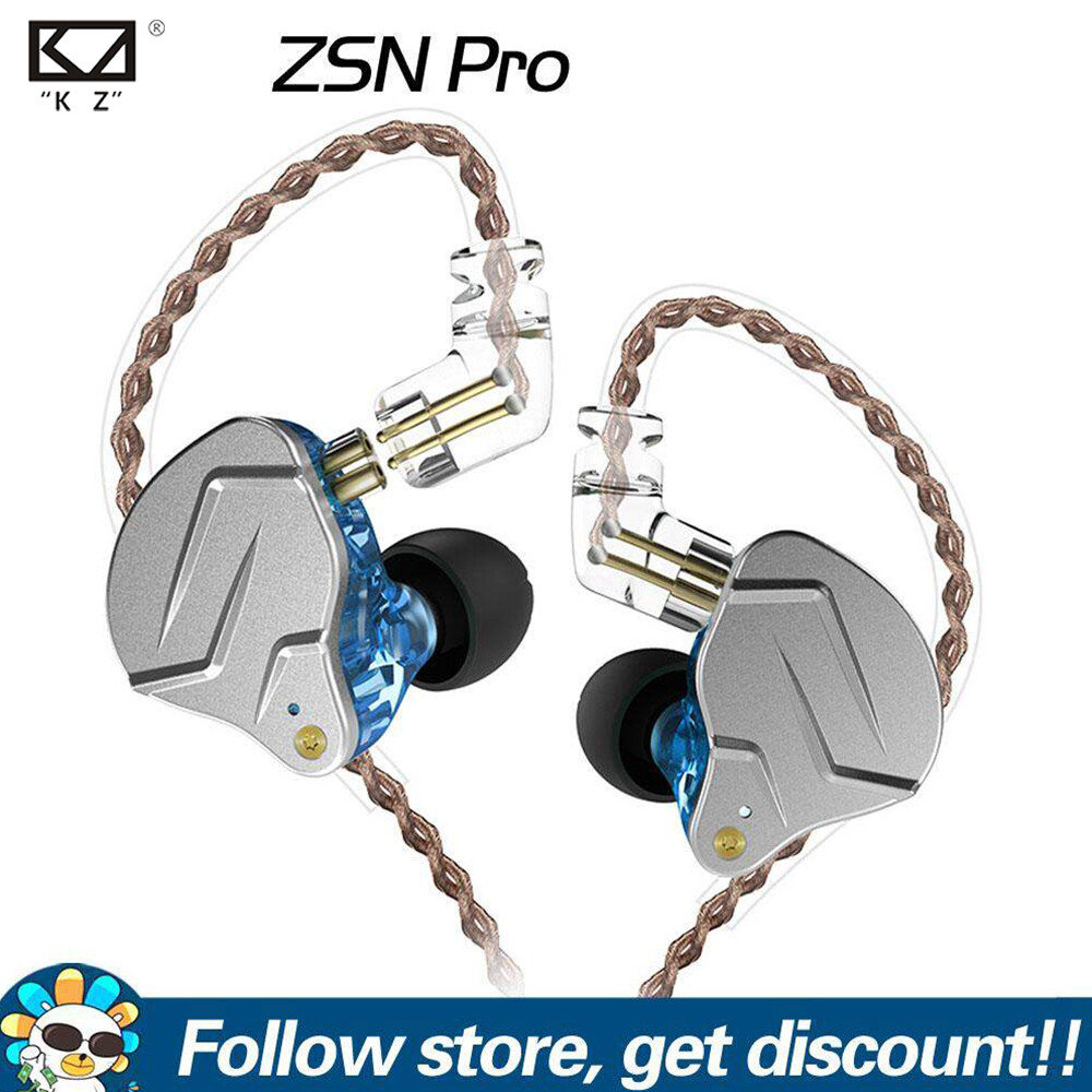 KZ ZSN Pro Metal Earphones 1BA+1DD Hybrid Technology HIFI Bass Earbuds In Ear Monitor Headphones Sport Noise Cancelling Headset In Ear Wired  Running Sport Music Earphone Detachable Detach 2Pin Cable KZ ZSNPRO For Iphone Xiaomi Huawei Smartphone MP4 MP3