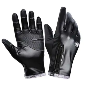 leather ski race gloves