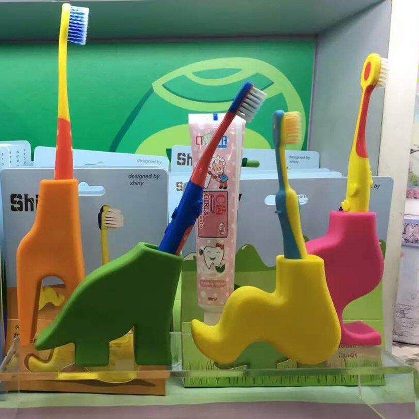 OH Creative Silicone Toothbrush Holder Cute Cartoon Tooth Brush Storage Organizer