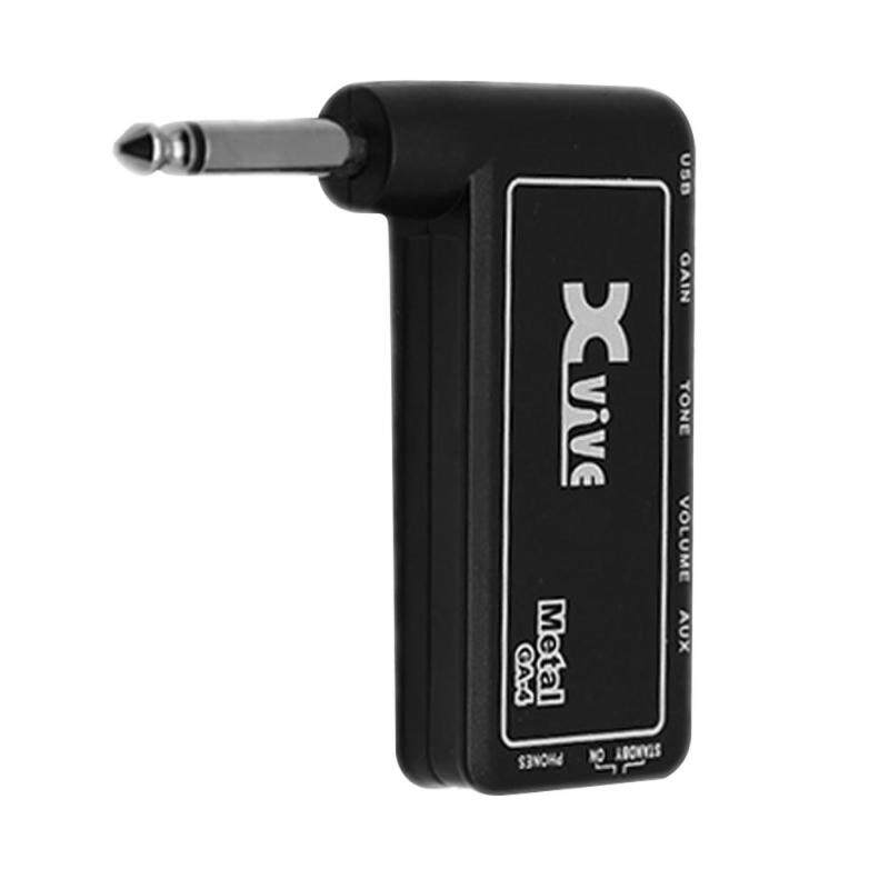 GA4 Kim Loại Mini Di Động Đàn Guitar Amp Sạc Đàn Guitar Điện Cắm Tai Nghe Khuếch Đại