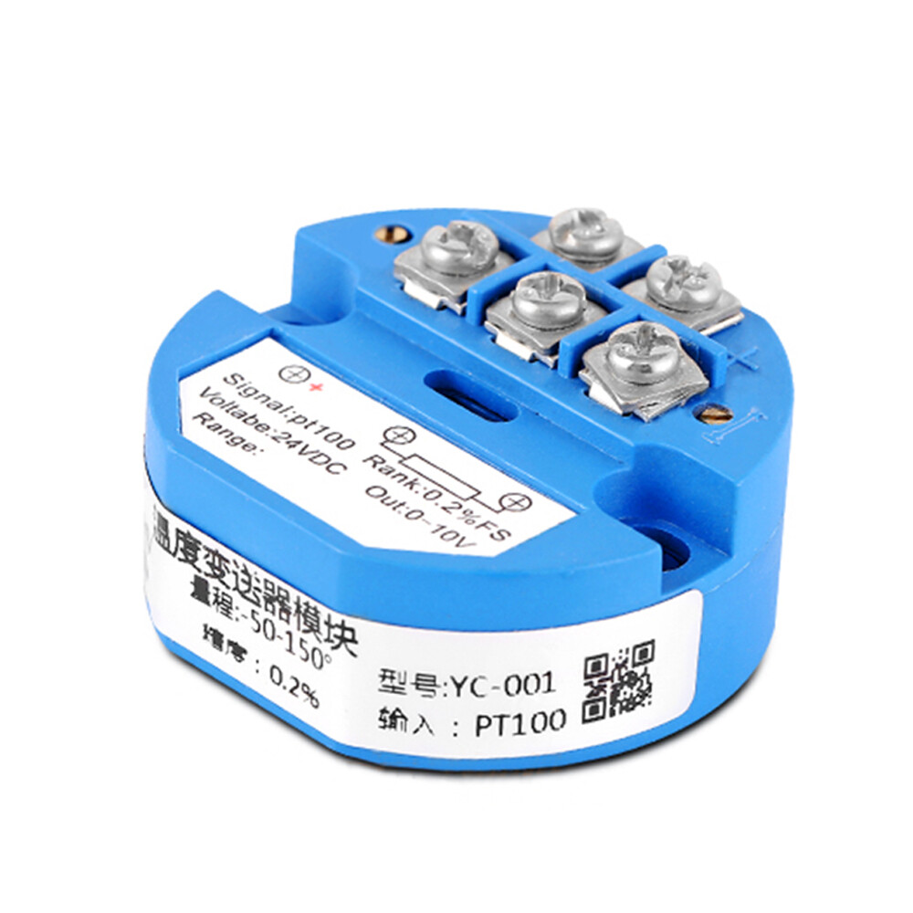 PT100 Temperature Sensor Temperature Transmitter Isolated Detector Module -40~ 120 Degree -4-20MA 24V