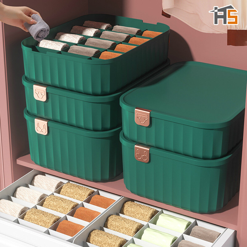 Underwear storage box drawer type household three-in-one finishing box dormitory separation underwear socks storage artifact