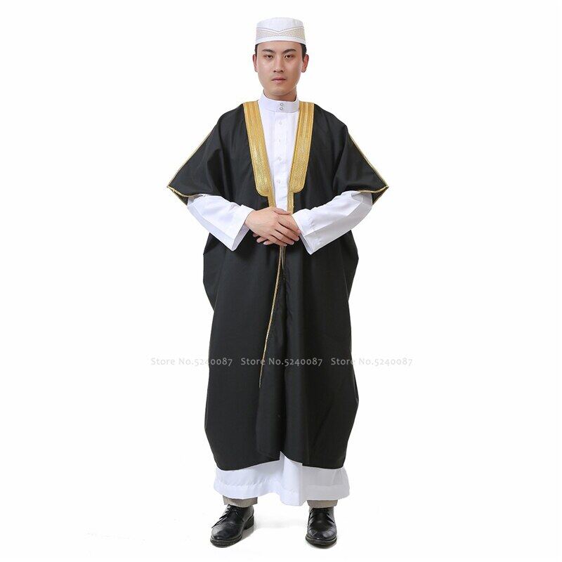 ชุดมุสลิมผู้ชาย Abaya Juคับบา Thobe ชุดสวดมนต์แบบดั้งเดิมชุดเสื้อผ้าอิสลามดูไบอาหรับปากีสถานเสื้อสตรีเสื้อยืดเสื้อ