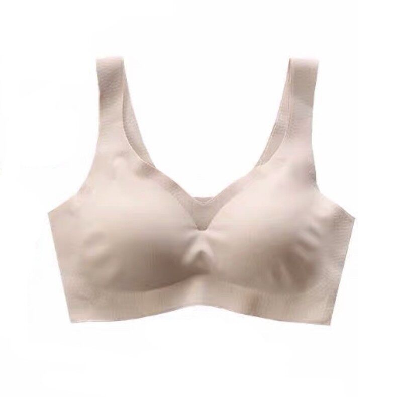 LOMOGI Women Bra Seamless Beauty Back Underwear Ladies Bra Shockproof Sports Sleep Bra Yoga Bra Without Steel Ring