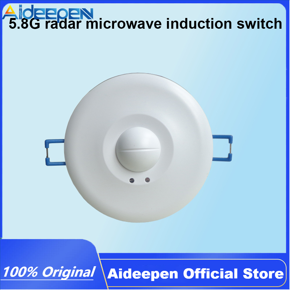 Original Aideepen Sensor Body Motion Detector 5.8GHz Adjustable Embedded Microwave Radar Light Switch for Corridor Sensor