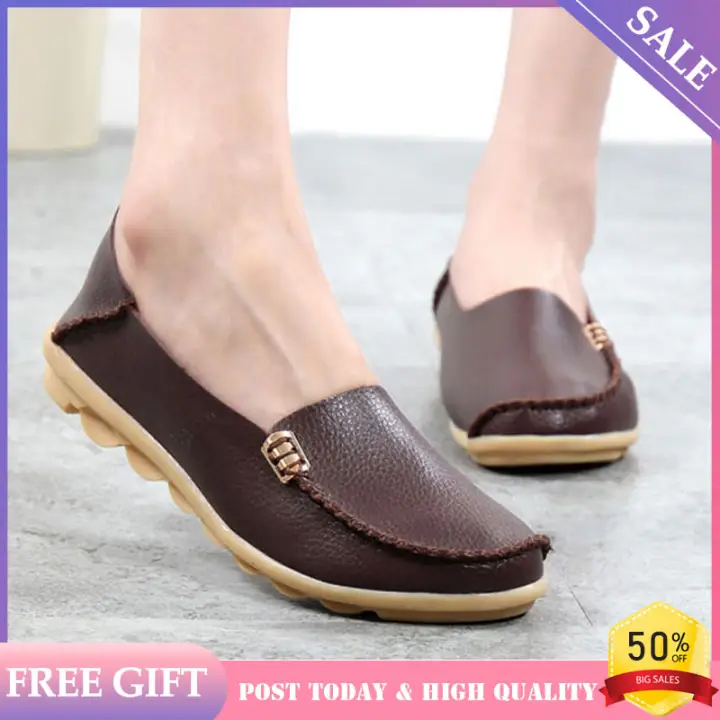 soft leather flat shoes