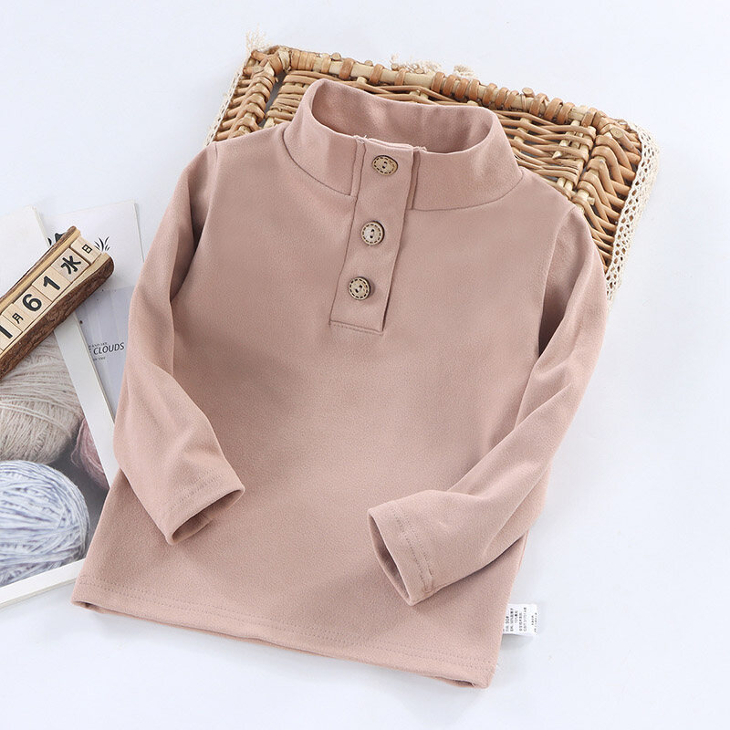 YAZHOULONG Children's top thickened high-neck comfortable children's top