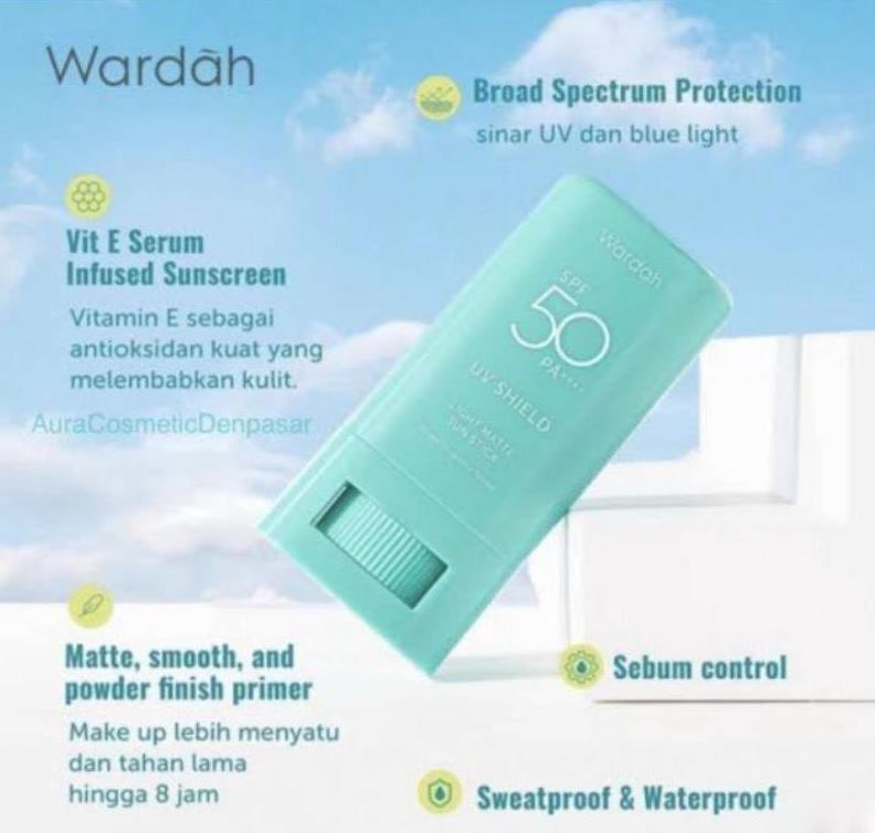 wardah uv shield light matte sun stick ingredients