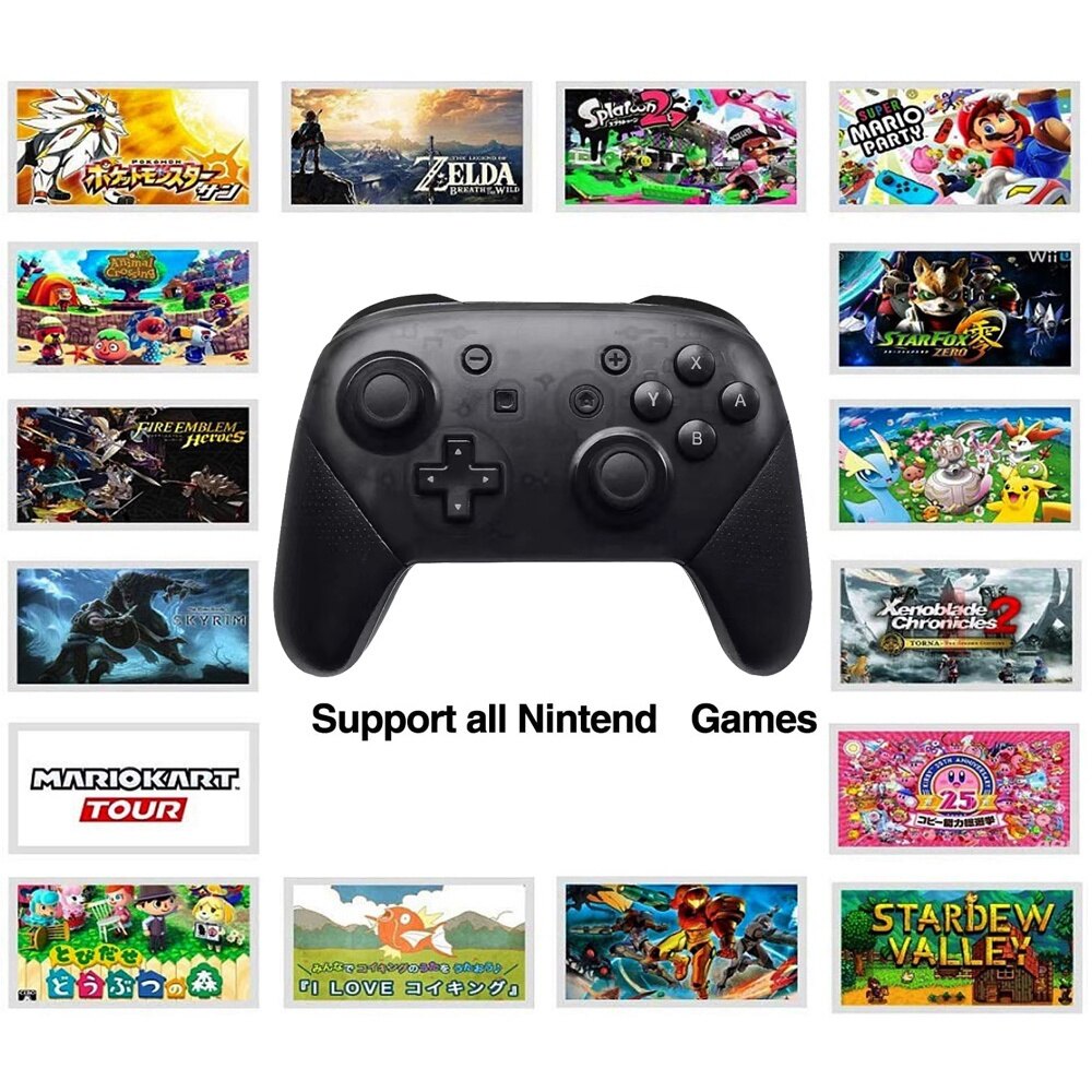 Tay Cầm Chơi Game Bluetooth Không Dây Cho Nintendo Switch Phụ Kiện Bộ Điều Khiển NS Pro Cần Điều Khiển