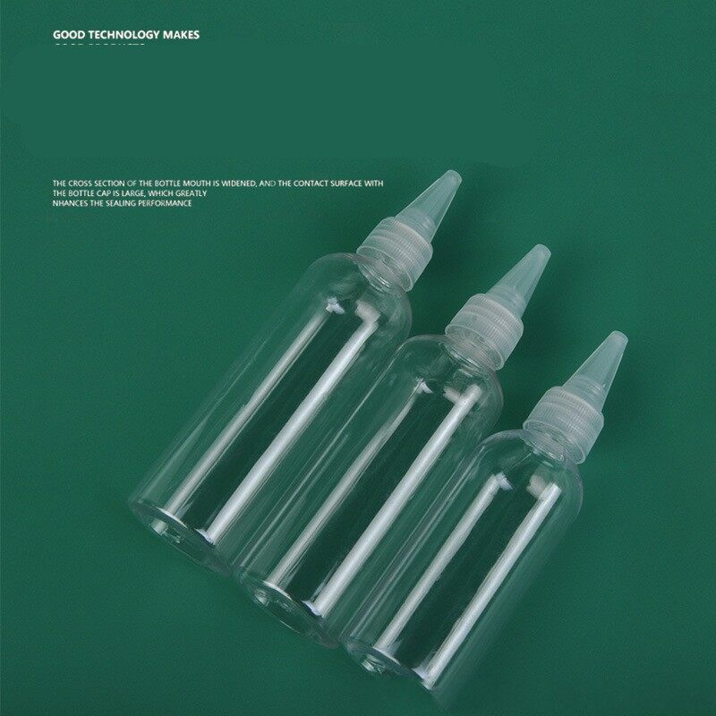 Chai Nhỏ Giọt Bóp Bằng Nhựa 5Ml/10Ml/20Ml/30Ml/50Ml/60Ml/80Ml/100Ml Hộp Đựng Rỗng Có Keo Dán Mực Chia Chai, Trong Suốt 1Pcs