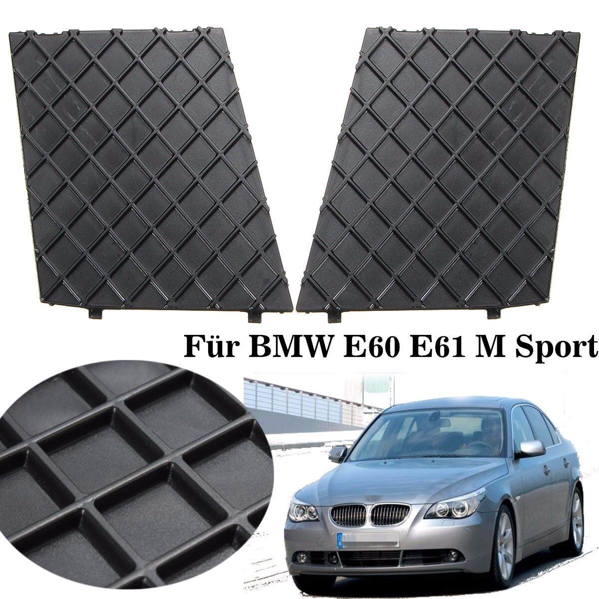 2x ด้านหน้ากันชนต่ำตะแกรงหน้าหม้อรถยนต์ Grille Trim สำหรับ Bmw E60 E61 M Sport