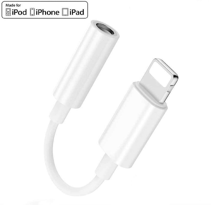 CrashStar 3.5mm Jack Audio Cable Adapter for iPhone 13 Pro Max 12 11 Pro Max XR X XS Max 8 7 Plus Earphone Aux Splitter Headphone IOS Syetem Converter Bluetooth Accessories
