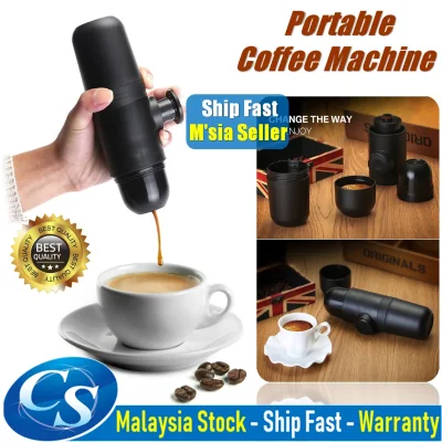 CS Mall : Portable Hand-pressed Coffee Maker Espresso Machine Compact Outdoor Camping Cup Manually Operated No Electric Require