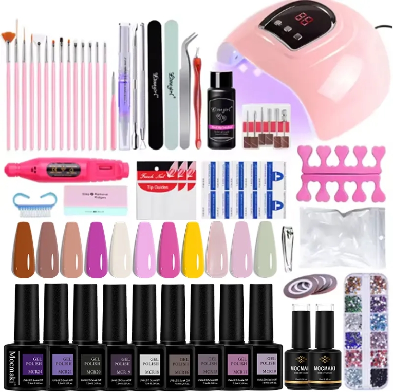 Nail Art Set Nail Polish 54W Nail UV Lamp Set Gel Nail Polish Set Nail Grinder Set Waterproof Fast Dryer Color Gel Nail Polish DIY Tools For Beginners ราคา 250 บาท*ส่งฟรี