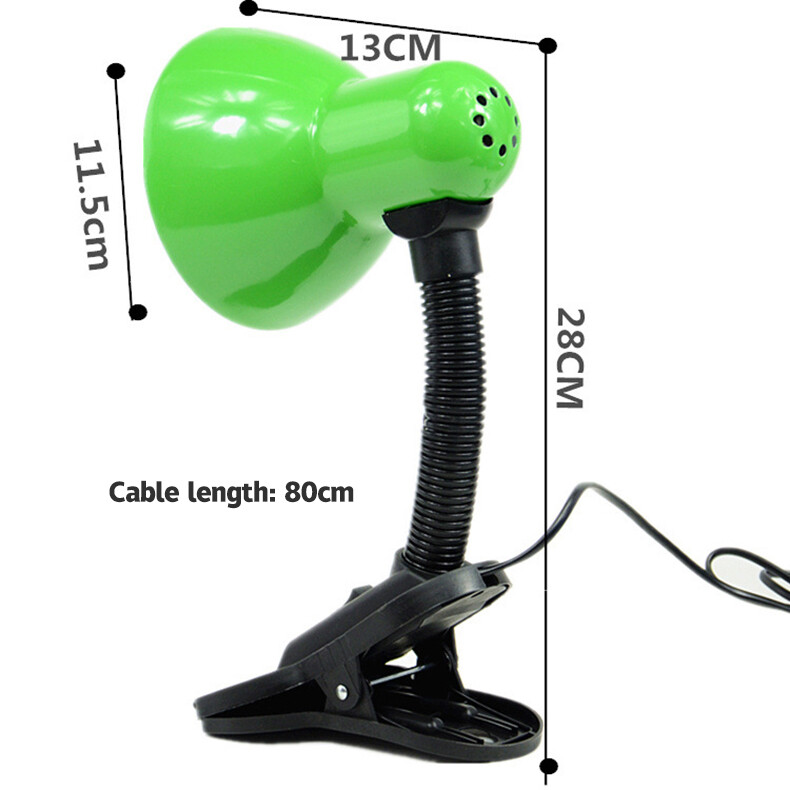 XMDS Led Desk Lamp Metal Clip Bedside Learning Desktop Reading Night Light