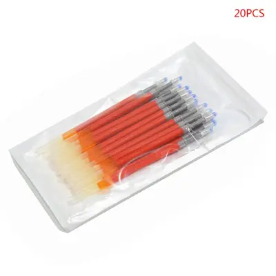 20pcs Neutral Ink Gel Pen Refill Black Blue Red 0.5mm Bullet Refills Office School Stationery Student Gift