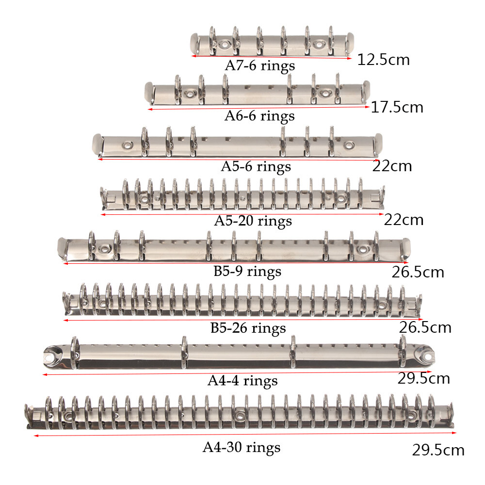 Kẹp rời dạng thanh vòng đóng gáy cho sổ A4/B5/A5/A6/A7- INTL