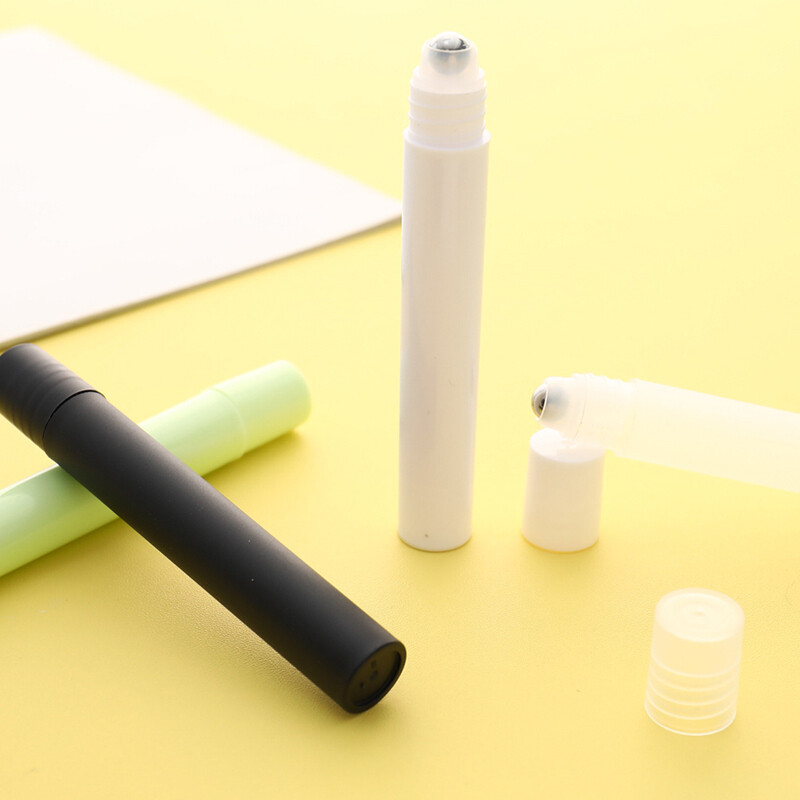 Eioce 10ml Empty Perfume Roll Roller Ball Bottle Plastic Stainless Steel Oil Container