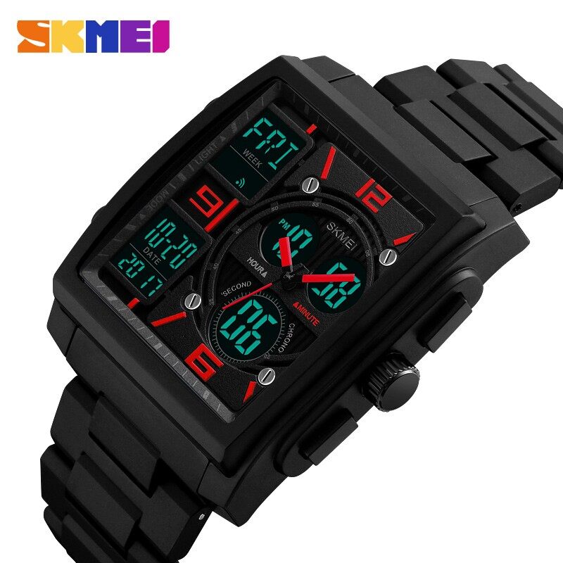 SKMEI 1127 Men Sports Watches Fashion Digital Watch Dual Display Chronograph Waterproof Wristwatches Lazada PH