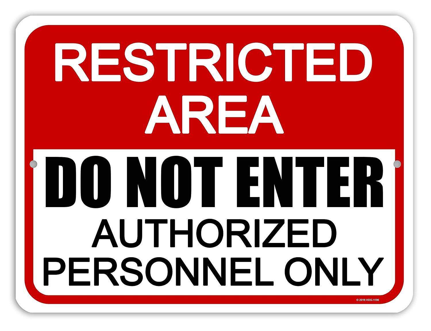 Restricted Area Authorized Personnel Only Sign Red Em - vrogue.co