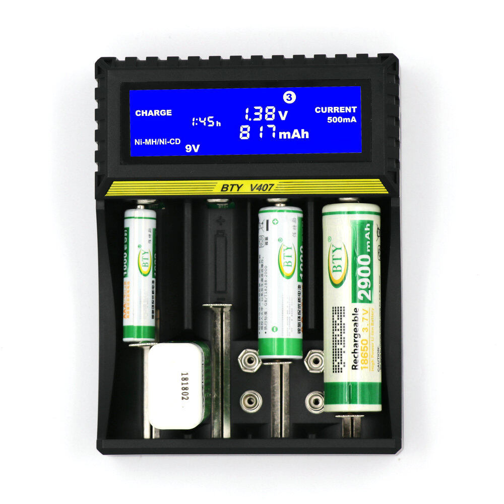 Multifunctional B-attery Charger 18650 Lithium-ion B-attery Nickel Metal Hydride Nickel Cadmium AA AAA 9V B-attery Charger Smart Charger with LCD Display
