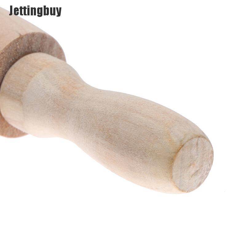 [Jettingbuy] Rolling Pin Solid Wood Non Stick Wooden Pressing Stick Baking Dough Kitchen Tool