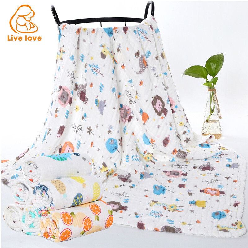 JOYNCLEON Baby Bath Towel Newborn Double Gauze Blanket