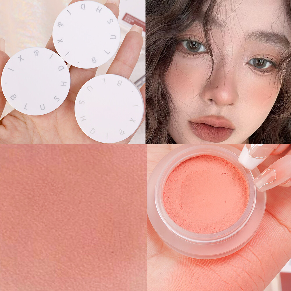 3 Color Matte Single Colour Blush Cream Purple Pink Natural Brighten Blush Palette