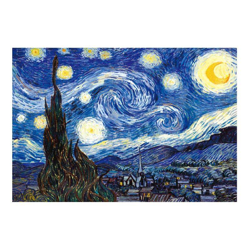 Starry Night ปริศนา1000ชิ้นเกมปริศนากระดาษของเล่นสำหรับผู้ใหญ่เด็กเด็กเกมการศึกษา