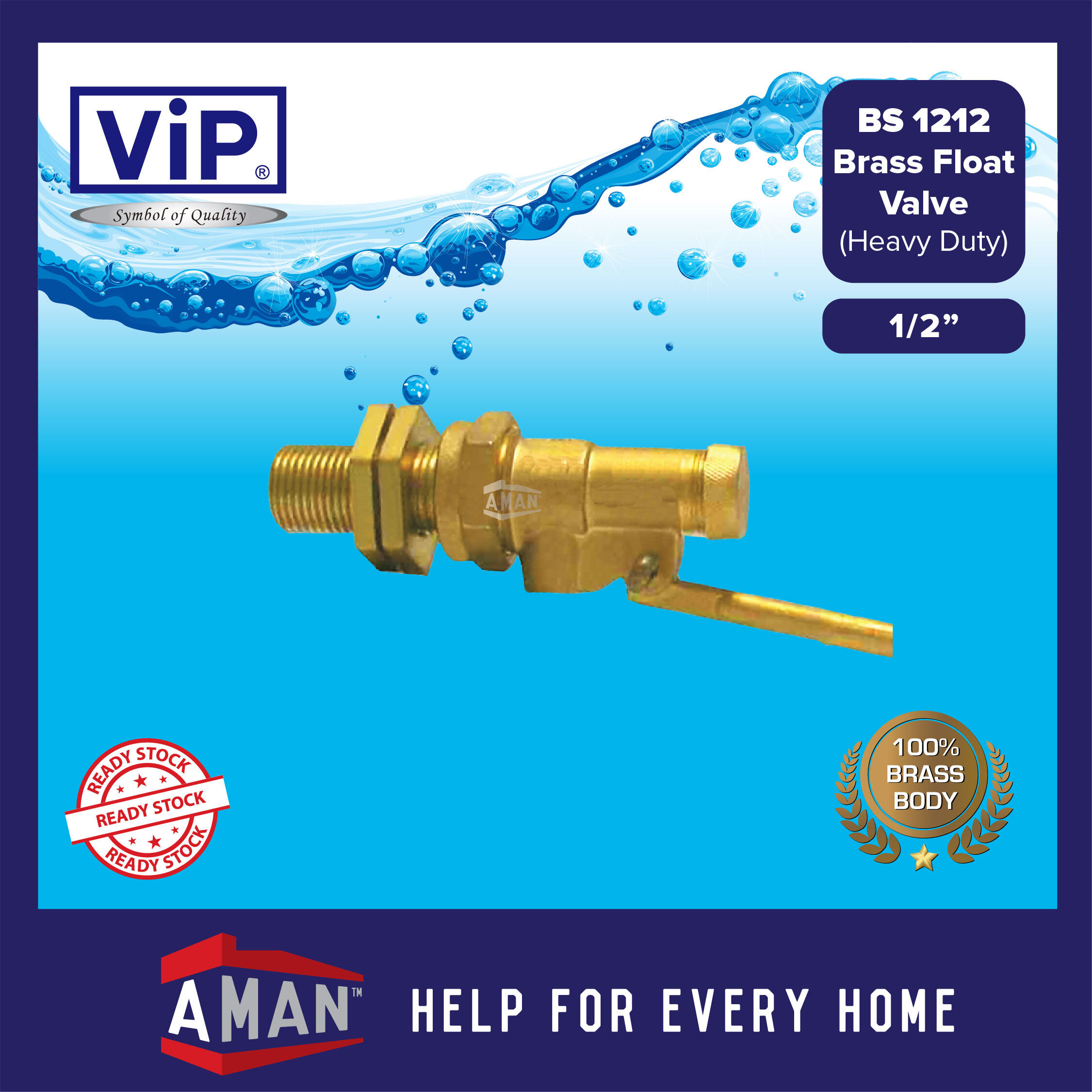 Vip Heavy Duty Light Duty Brass Float Valve No Include Float Ball Injap Terapung Moh Bs1212 12 6825